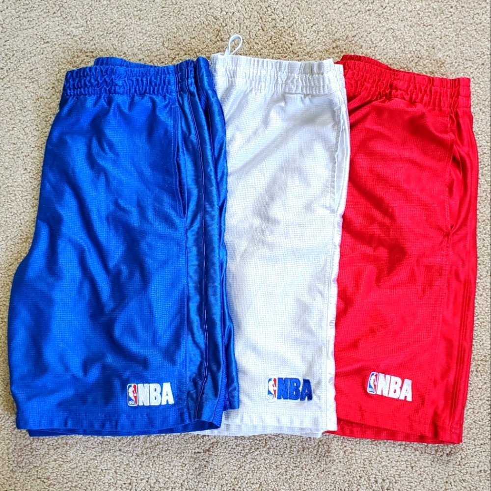 NBA Basketball Red White Blue Shorts | Size Large